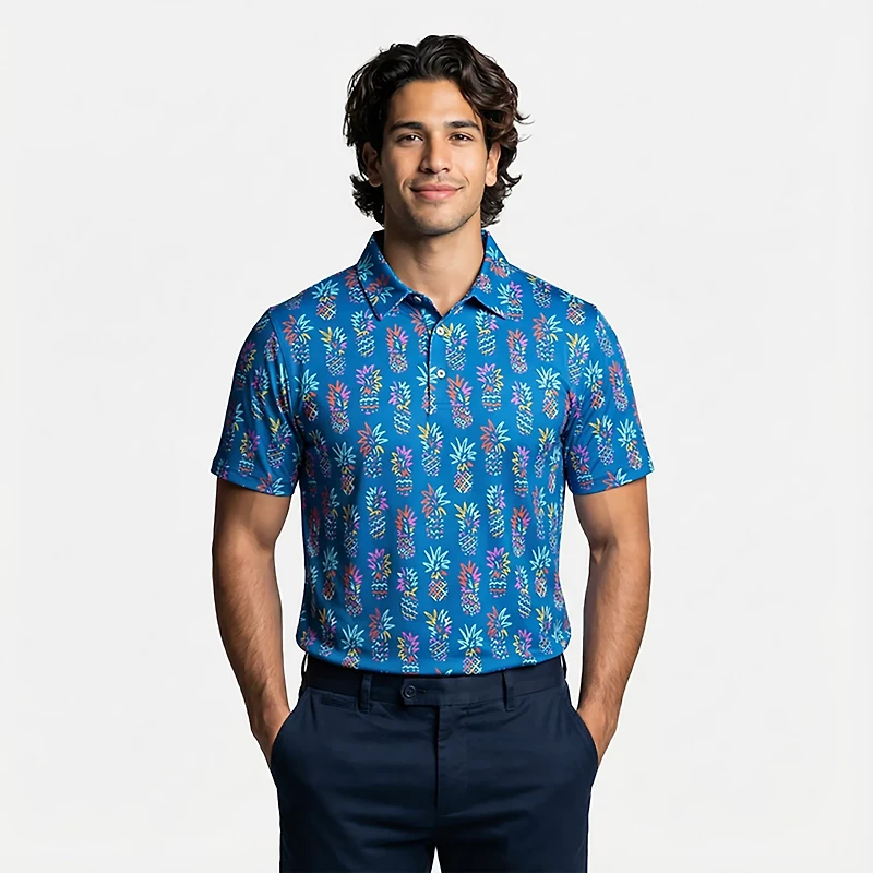 Chubbies Men's The Pineapple Sketch Performance Polo