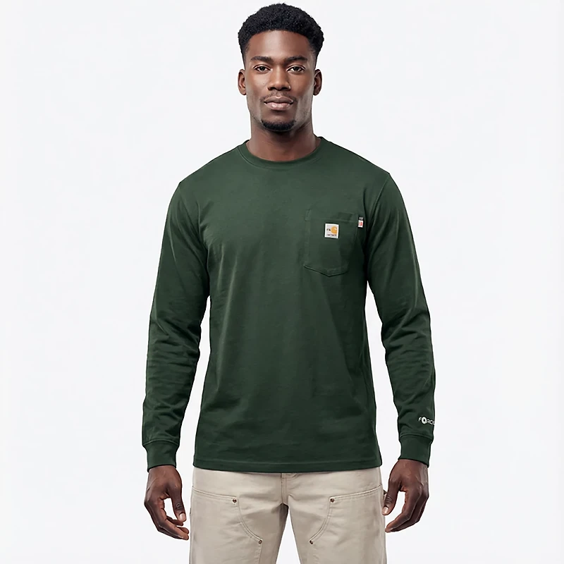 Carhartt Men's Oil Rig Flame-resistant Relaxed Fit Long-Sleeve Graphic Shirt