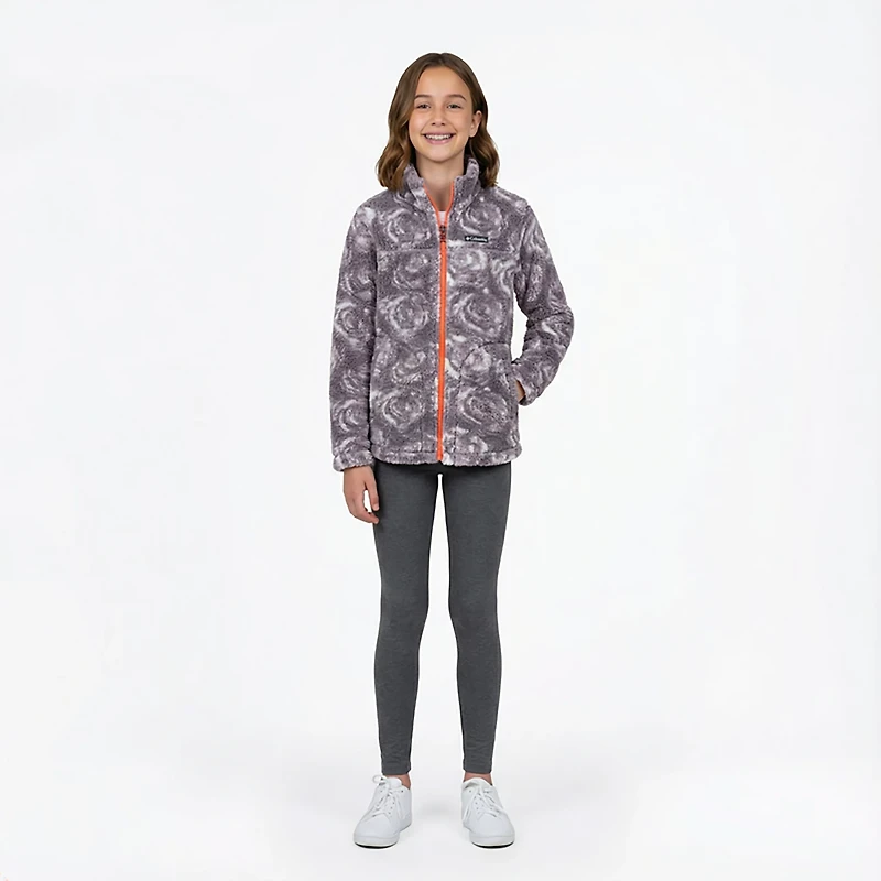 Columbia Sportswear Girls' West Blend Printed Full Zip Fleece Jacket