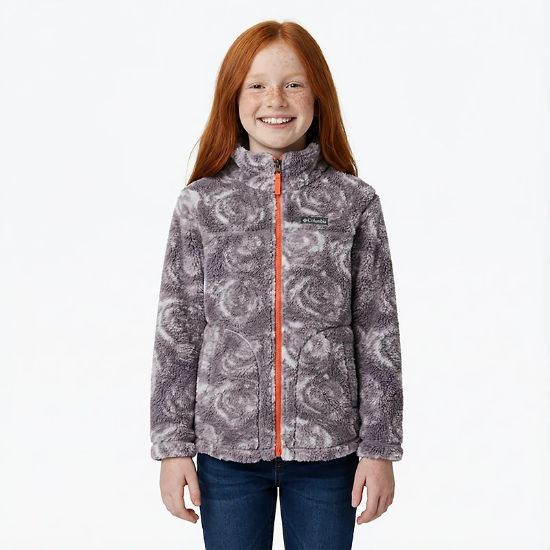 Columbia Sportswear Girls' West Blend Printed Full Zip Fleece Jacket