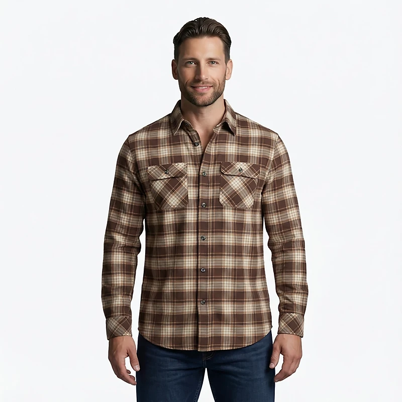 Magellan Outdoors Men's Pecos Ridge Long Sleeve Flannel Shirt