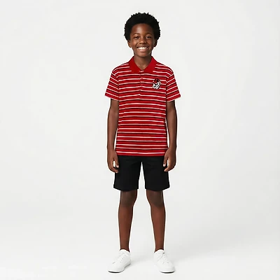 Two Feet Ahead Boys' University of Georgia Multi-Stripe Polo Shirt