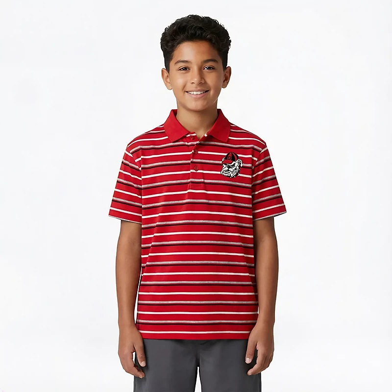 Two Feet Ahead Boys' University of Georgia Multi-Stripe Polo Shirt