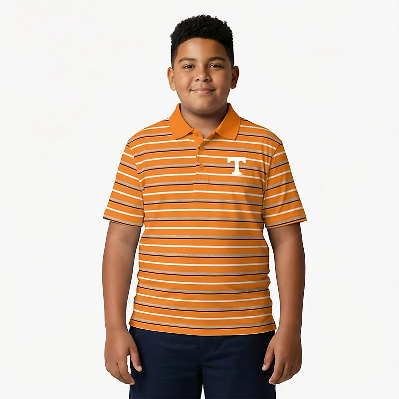 Two Feet Ahead Boys' University of Tennessee Multi-Stripe Polo Shirt