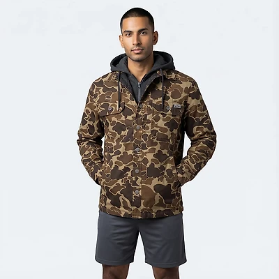 Drake Men's Campfire Canvas Camo Shacket