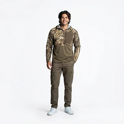 Drake Men's EST Performance 1/2 Zip Camo Hoodie