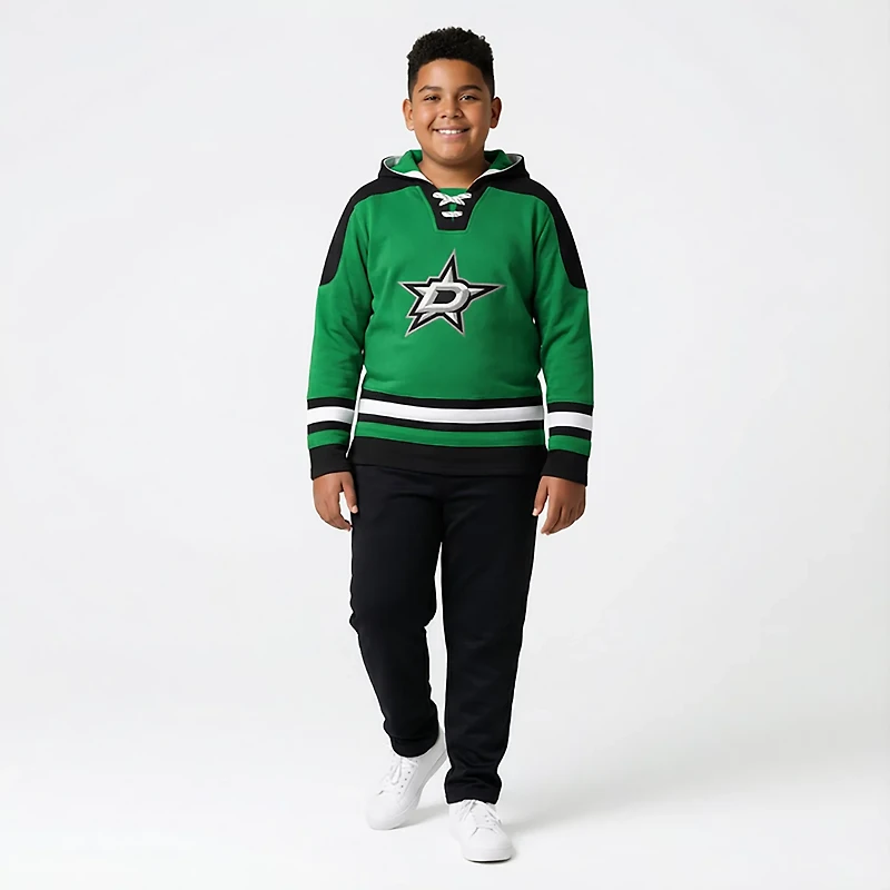 Youth Kelly Dallas Stars Ageless Must Have Home V-Neck Pullover Hoodie