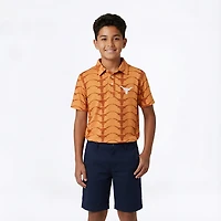 Wes & Willy Boys' University of Texas Allover Print Polo Shirt