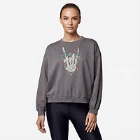 LOL SKELETON HAND GRAPHIC FLEECE CREW