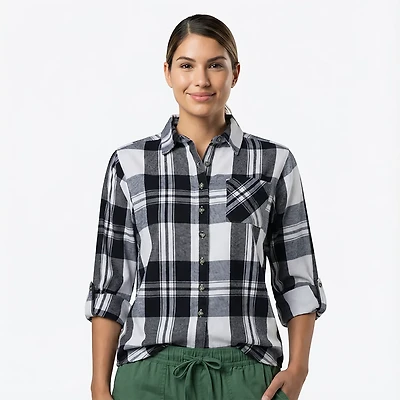 Magellan Outdoors Women's Willow Creek Midweight Flannel Shirt