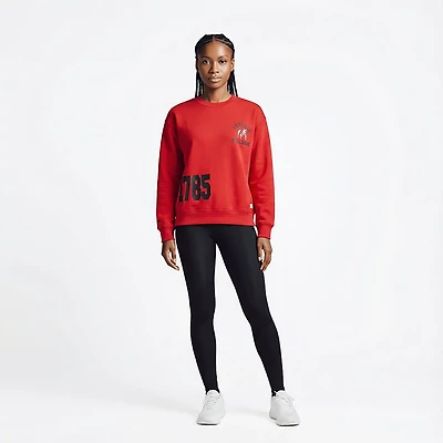 Mitchell & Ness Women's Georgia Bulldogs 4 Hit Long Sleeve Crewneck T-shirt