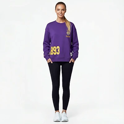 Mitchell & Ness Women's LSU Tigers 4 Hit Long Sleeve Crewneck T-shirt