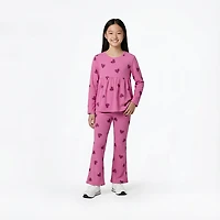 BCG Girls' 4-6X AOP Heart Rib 2-Piece Set