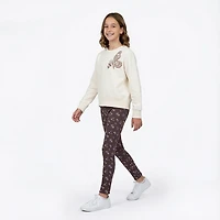 BCG Girls' 4-6X Butterfly Fleece Crew 2-Piece Set