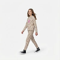 BCG Girls' 4-6X AOP Leopard Hoodie 2-Piece Set