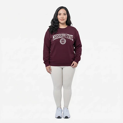 Pressbox Women's Mississippi State Parthenon Janise Oversize Crew Sweatshirt