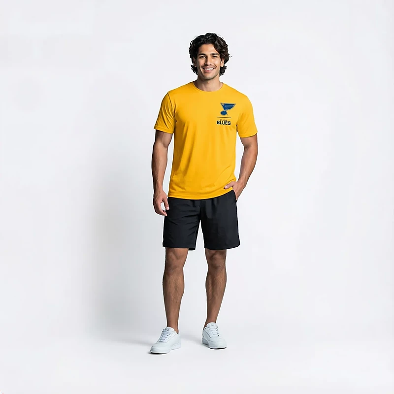 Fanatics Men's St. Louis Blues Crash the Net Legacy Cotton Short Sleeve T-shirt