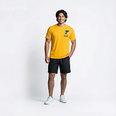 Fanatics Men's St. Louis Blues Crash the Net Legacy Cotton Short Sleeve T-shirt