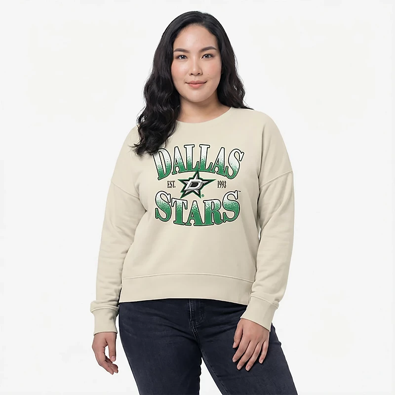 Fanatics Women's Dallas Stars Slice French Terry Crew Sweatshirt