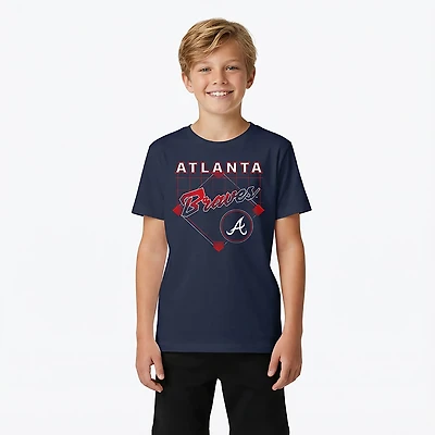 Outerstuff Boys' 4-7 Braves Diamond Tech T-shirt