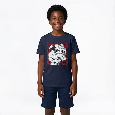 Outerstuff Boys' 4-7 Braves Pitch Grip T-shirt
