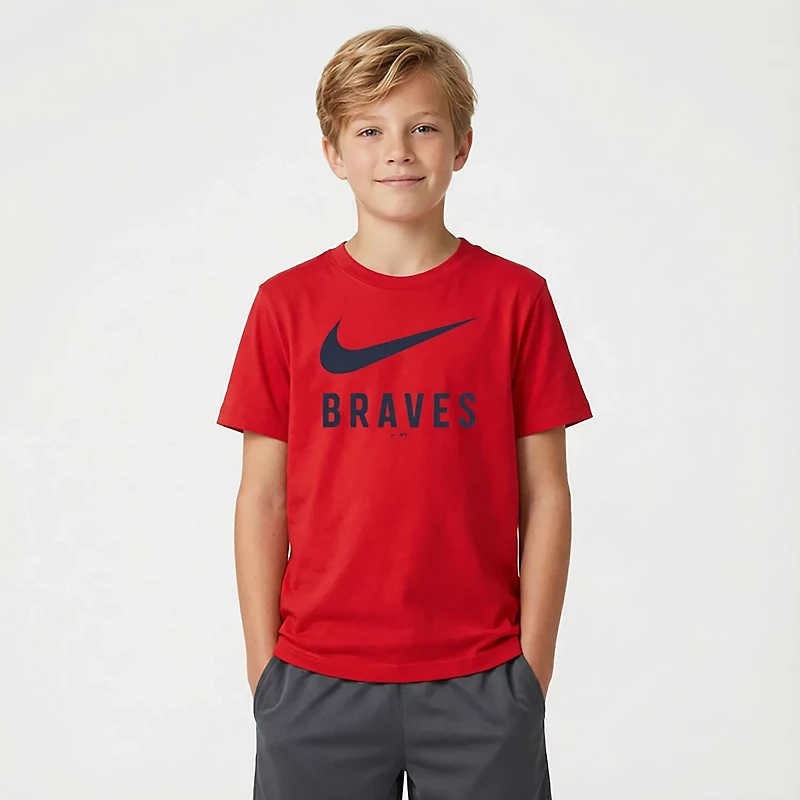 Nike Boys' 4-7 Braves Swoosh T-shirt