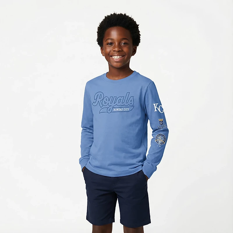 Nike Boys' Kansas City Royals Cooperstown Long Sleeve Graphic T-shirt