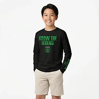 Outerstuff Boys' Austin FC Slogan Decibal Long Sleeve Graphic T-shirt