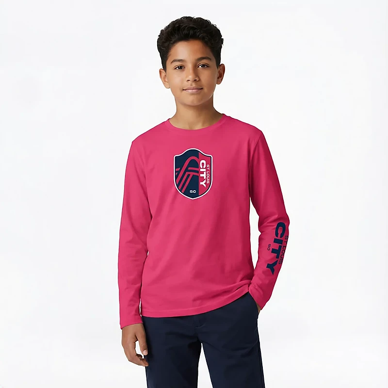 Outerstuff Kids' St. Louis City SC Slogan Decibel Long Sleeve T-shirt