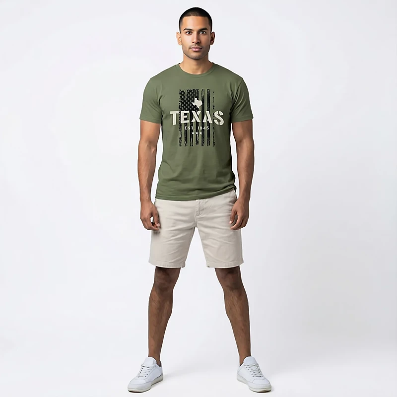 State Life Men's TX Freedom Flags T-shirt