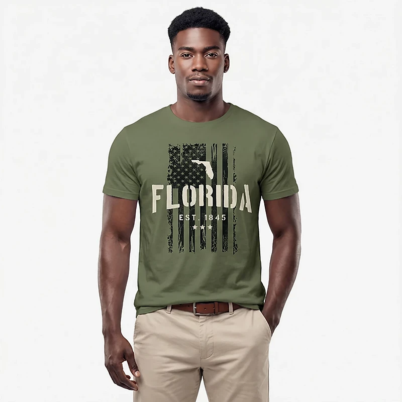 State Life Men's FL Freedom Flag T-shirt