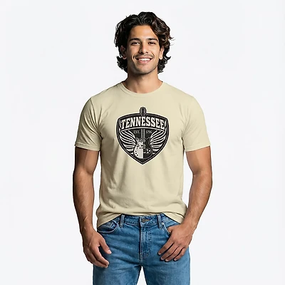 State Life Men's TN Guitar Badge T-shirt