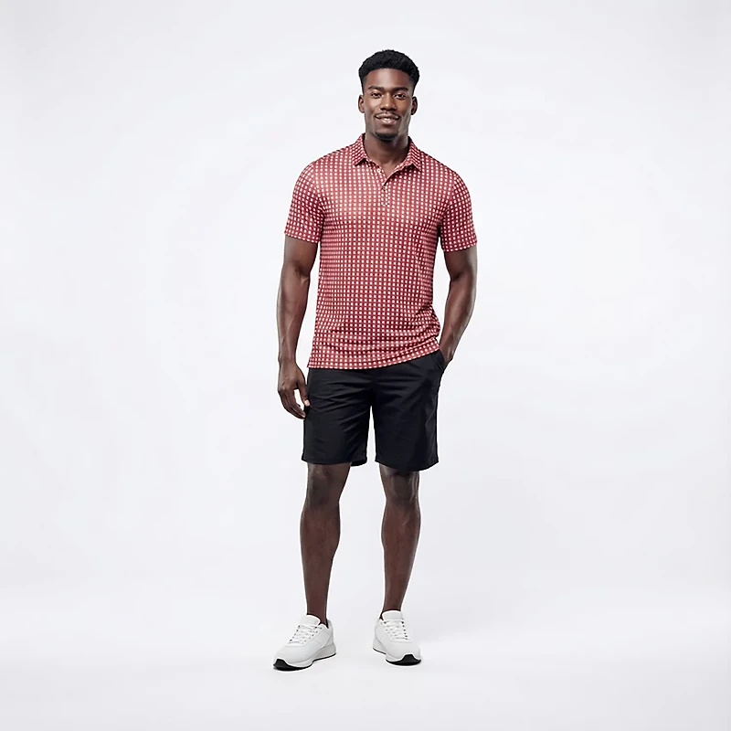 Burlebo Men's Alabama Performance Long Sleeve Polo Shirt