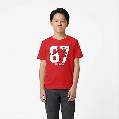 BreakingT Boys' Kansas City Chiefs Kelce Action Number T-shirt