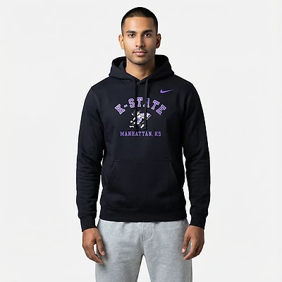 Nike Men's Kansas State Lavender Flag Willy Club Fleece Hoodie