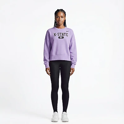 Nike Women's Kansas State Lavender Phoenix Fleece Crew Sweatshirt