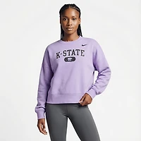 Nike Women's Kansas State Lavender Phoenix Fleece Crew Sweatshirt