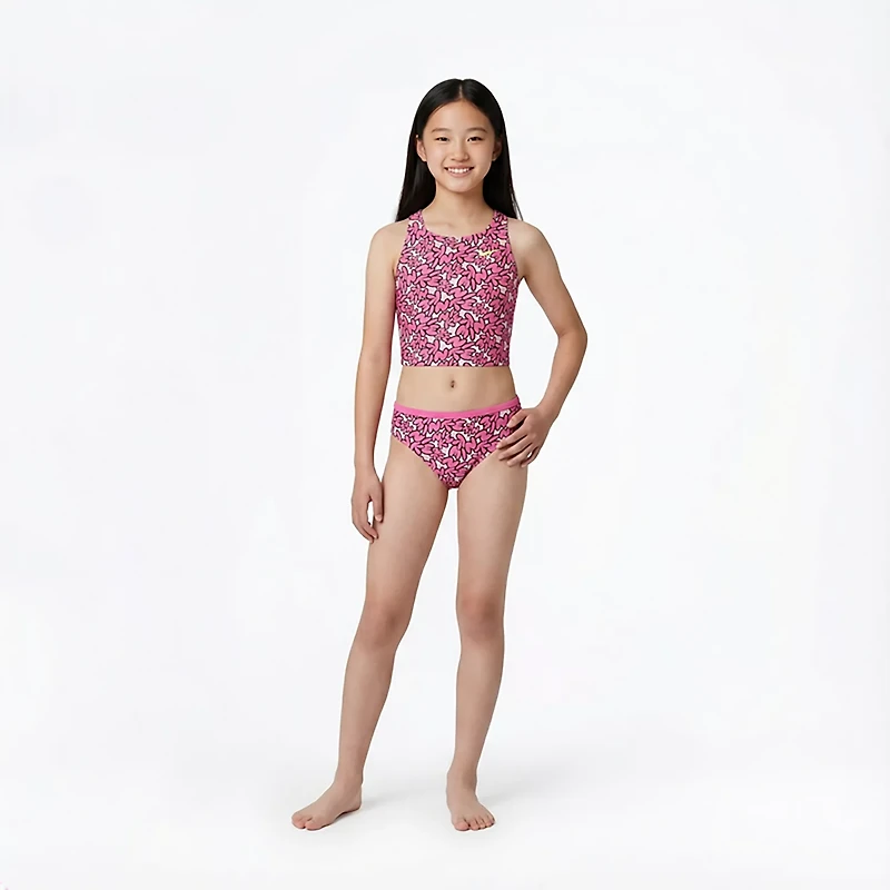 Nike Girls' Bubble Script Spiderback Midkini Swim Set