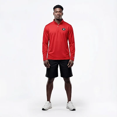 Champion Men's Georgia Bulldogs Primary Logo Micro Mesh 1/4 Zip Sweatshirt