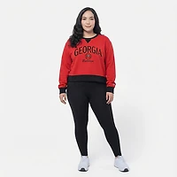 Champion Women's Georgia Bulldogs High and Low Crewneck Sweatshirt