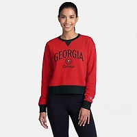 Champion Women's Georgia Bulldogs High and Low Crewneck Sweatshirt