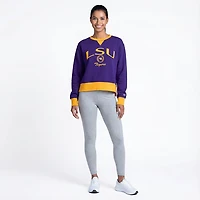Champion Women's LSU Tigers High and Low Crewneck Sweatshirt