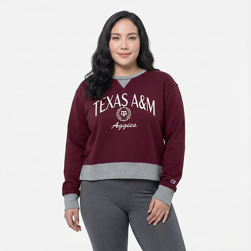 Champion Women's Texas A&M Aggies High and Low Crewneck Sweatshirt