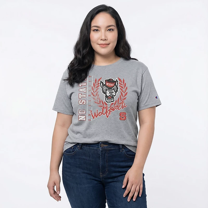 Champion Women's NC State Mascot Script Stadium T-shirt