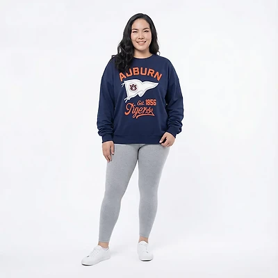 Pressbox Women's Auburn Old Standard Puff Janise Oversize Crew Sweatshirt