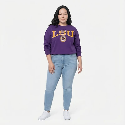 Pressbox Women's LSU Parthenon Janise Oversize Crew Sweatshirt