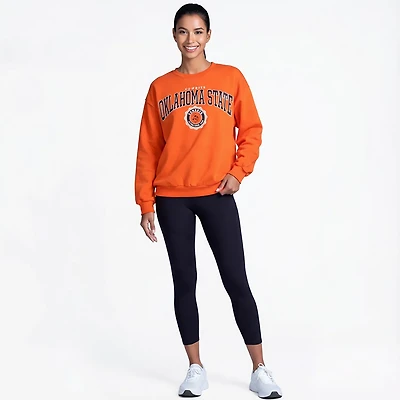 Pressbox Women's Oklahoma State Parthenon Janise Oversize Crew Sweatshirt