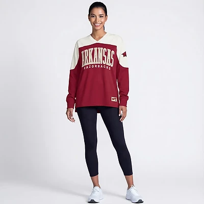 Pressbox Women's Arkansas Southlawn Victory Long Sleeve Top