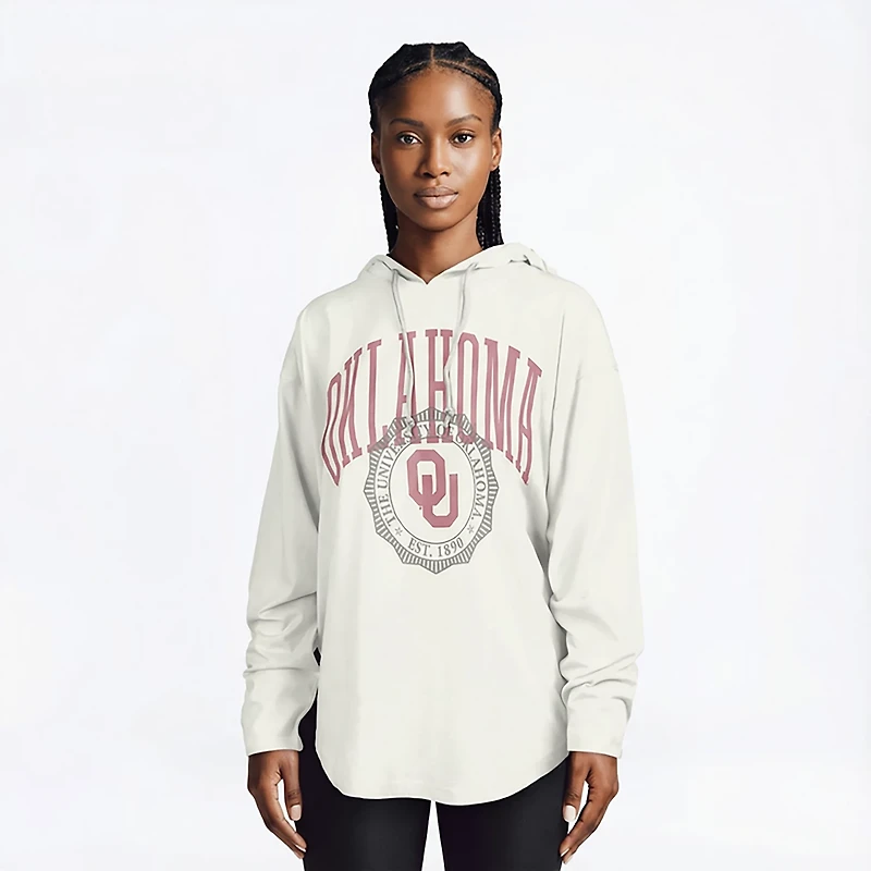Pressbox Women's Oklahoma Lawrence San Bruno Hooded Long Sleeve Top