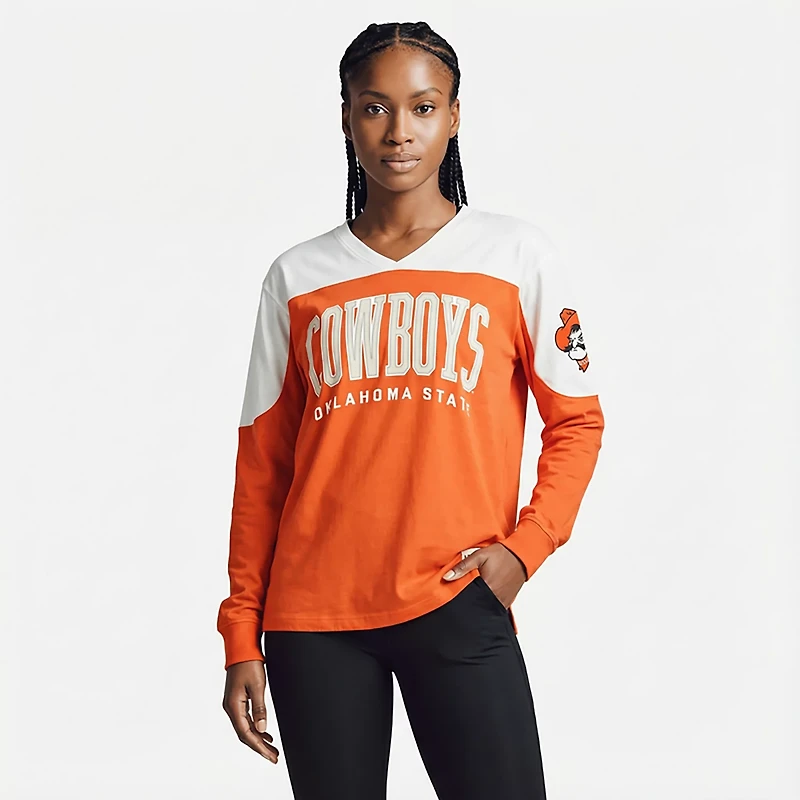 Pressbox Women's Oklahoma State Southlawn Victory Long Sleeve Top